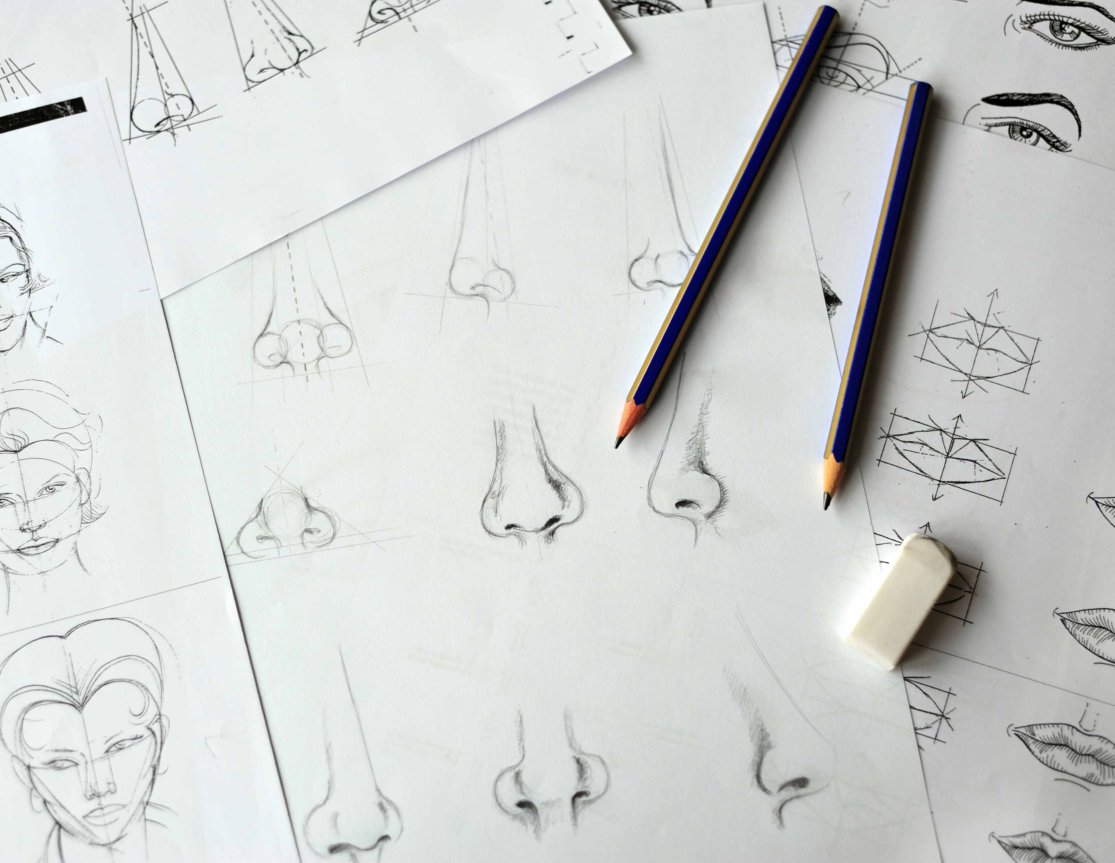 Рисование носа: пропорции и индивидуальные особенности